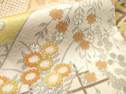 平和屋着物■上質な小紋 雲重ね吉祥文 金彩 正絹 逸品 AABI7489br