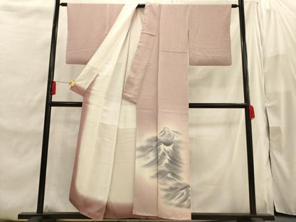 平和屋着物■色留訪問着　遠山文　暈し染め　正絹　逸品　AABI7499br