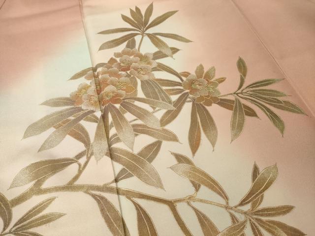 平和屋着物●金彩友禅　卓越技能者・名工・和田光正　訪問着　枝花文　暈し染め　金彩　正絹　逸品　AABI7532ck