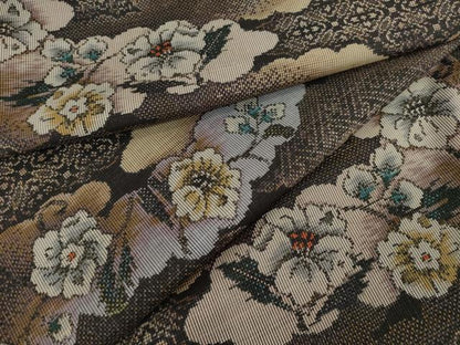 平和屋着物●本場大島紬　カタス7マルキ　総絣　雲重ね花文　正絹　逸品　AABI7536ck