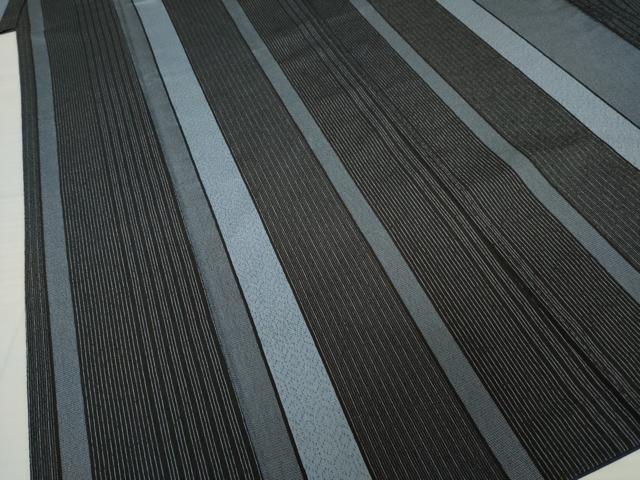平和屋着物●お召　間道　正絹　逸品　AABI7539ck