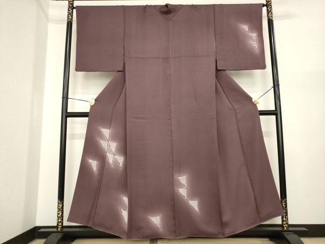 平和屋着物●訪問着　鱗文様　暈し染め　正絹　逸品　AABI7540ck