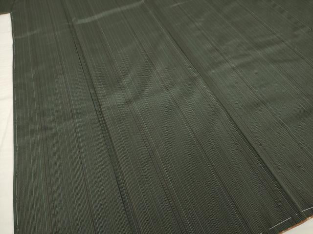 平和屋着物●上質な紬　縞　正絹　逸品　AABI7549ck