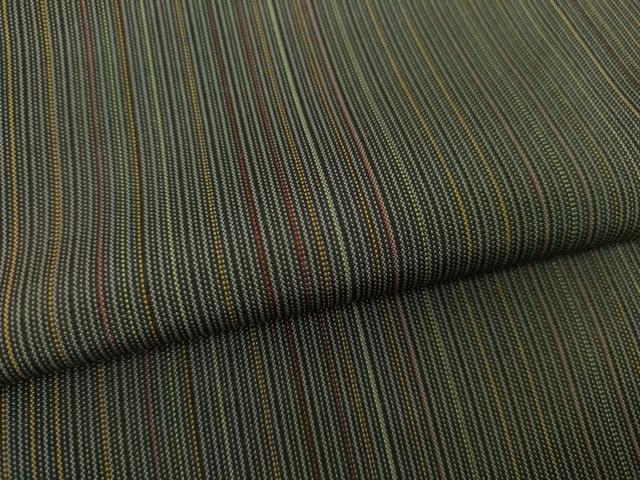 平和屋着物●上質な紬　縞　正絹　逸品　AABI7549ck