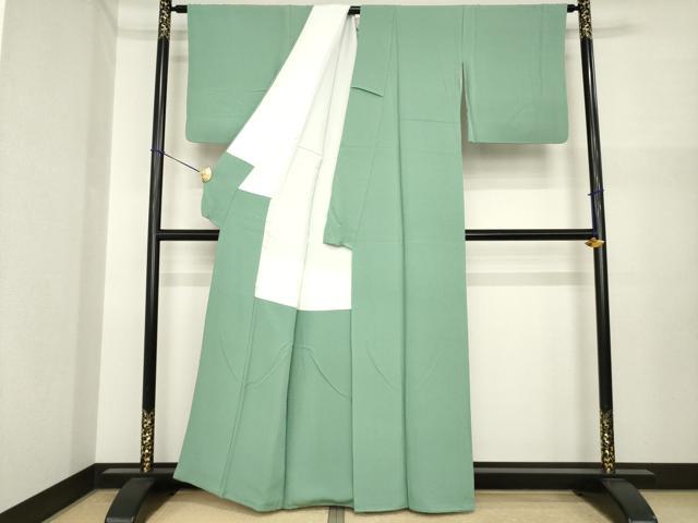 平和屋着物●上質な色無地　作家物　山鳩色　正絹　逸品　AABI7559ck