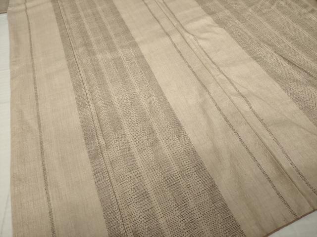 平和屋着物●本場結城紬　重要無形文化財　100亀甲　間道　正絹　逸品　AABI7560ck