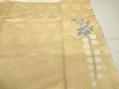 平和屋着物●豪華振袖　駒刺繍　絞り　枝花文　松　金彩　正絹　逸品　AABI7571ck