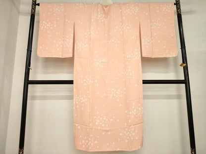 平和屋着物●長襦袢　袷　舞桜文　鈴乃屋扱い　正絹　逸品　AABI7574ck
