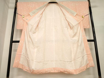 平和屋着物●長襦袢　袷　舞桜文　鈴乃屋扱い　正絹　逸品　AABI7574ck