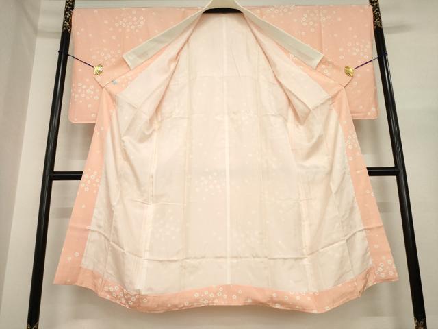 平和屋着物●長襦袢　袷　舞桜文　鈴乃屋扱い　正絹　逸品　AABI7574ck