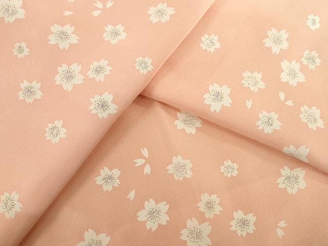 平和屋着物●長襦袢　袷　舞桜文　鈴乃屋扱い　正絹　逸品　AABI7574ck