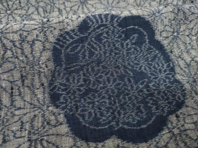 平和屋着物●上質な紬　花尽くし　正絹　逸品　AABI7576ck