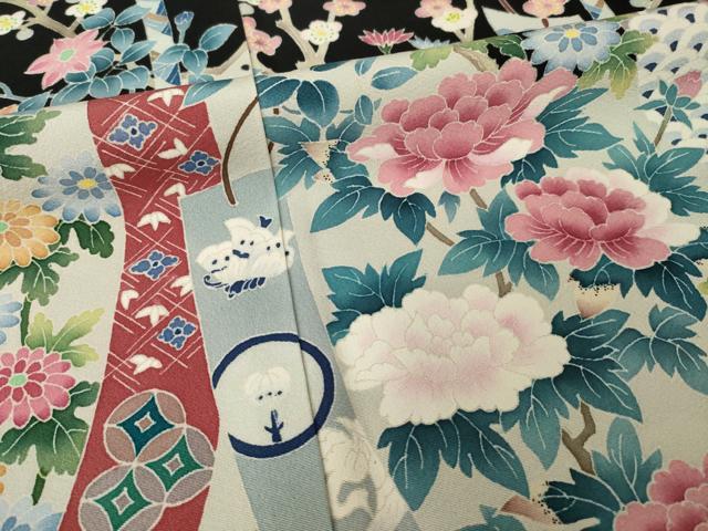 平和屋着物●本加賀友禅作家　染元千紅代表　寺西一紘　黒留袖　短冊花篭文　正絹　逸品　AABI7588ck