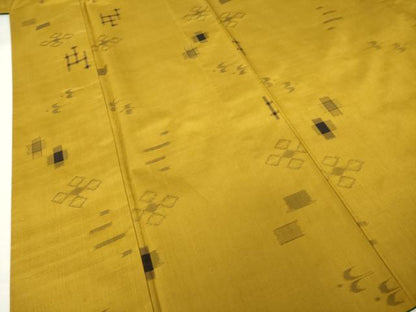 平和屋着物●上質な紬　琉球絣文様　正絹　逸品　AABI7590ck