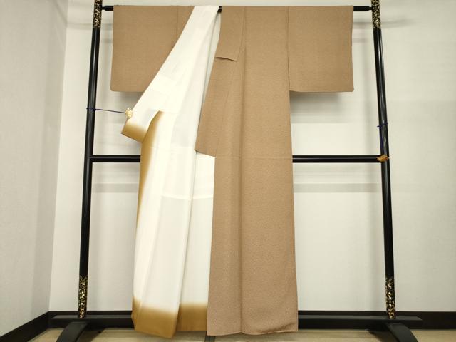 平和屋着物●江戸小紋　花鳥風月　正絹　逸品　AABI7592ck
