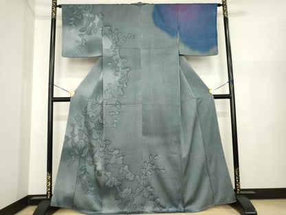 平和屋着物●絞り染色作家　藤井浩　訪問着　絞り　蔦草文　正絹　逸品　AABI7594ck