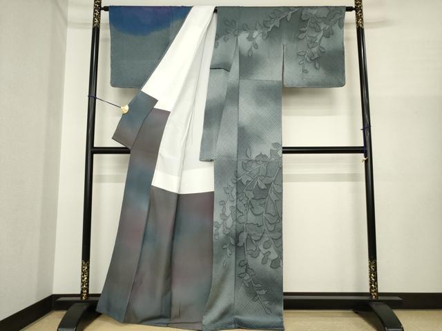 平和屋着物●絞り染色作家　藤井浩　訪問着　絞り　蔦草文　正絹　逸品　AABI7594ck