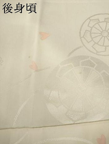 平和屋着物●長襦袢　無双仕立て　源氏車花文　暈し染め　正絹　逸品　AABI7595ck