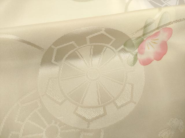 平和屋着物●長襦袢　無双仕立て　源氏車花文　暈し染め　正絹　逸品　AABI7595ck