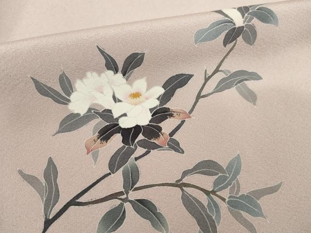 平和屋着物●訪問着　友禅　作家物　花鳥文　正絹　逸品　AABI7598ck