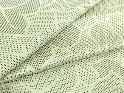 平和屋着物▽お召　単衣　草葉文　正絹　逸品　AABI7602jh