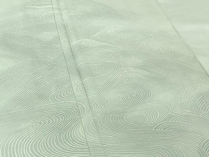 平和屋着物▽訪問着　単衣　刺繍　流水文　正絹　逸品　AABI7603jh