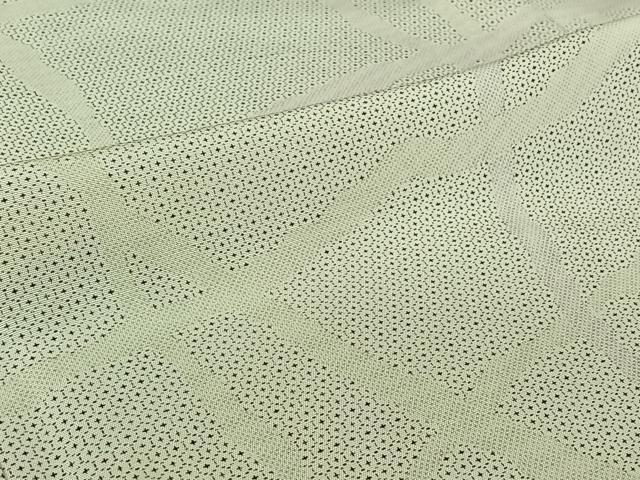 平和屋着物▽本場染大島紬　単衣　氷割れ文様　正絹　逸品　AABI7604jh