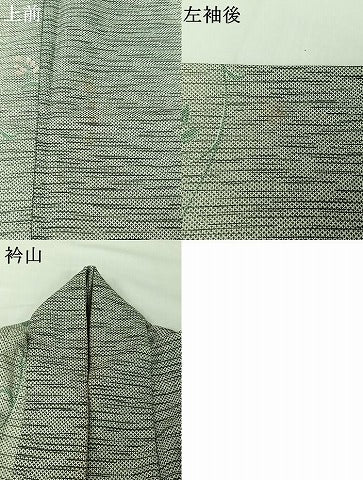 平和屋着物▽小紋　単衣　草花文　洗える着物　AABI7608jh