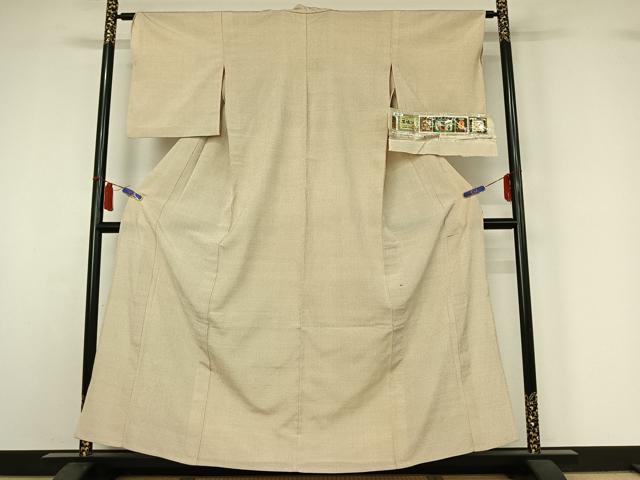 平和屋着物▽本塩沢　単衣　蚊絣　鈴乃屋扱い　証紙付き　正絹　逸品　AABI7618jh