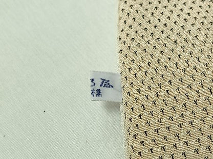 平和屋着物▽本塩沢　単衣　蚊絣　鈴乃屋扱い　証紙付き　正絹　逸品　AABI7618jh