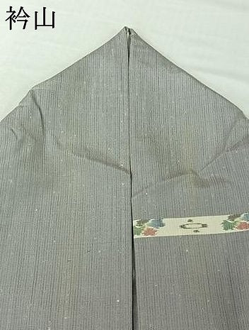 平和屋着物▽上質な紬　単衣　横段花文　さが美扱い　正絹　逸品　AABI7621jh