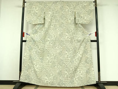平和屋着物▽小紋　単衣　正倉院花文　AABI7623jh