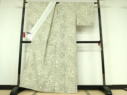 平和屋着物▽小紋　単衣　正倉院花文　AABI7623jh