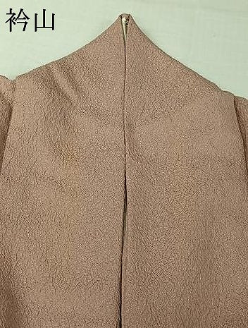 平和屋着物▽上質な色無地　単衣　薄柿色　正絹　逸品　AABI7632jh