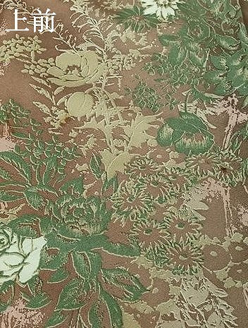 平和屋着物▽上質な小紋　単衣　草花文　正絹　逸品　AABI7646jh