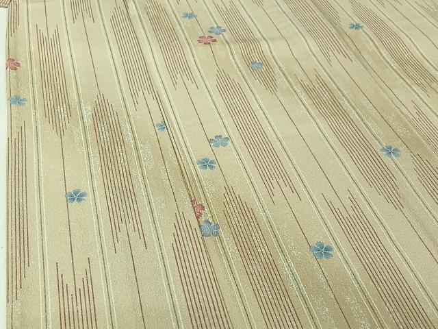 平和屋着物▽小紋　単衣　舞花文　鬼しぼ縮緬　洗える着物　AABI7647jh