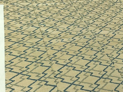 平和屋着物▽上質な紬　単衣　松皮菱文　正絹　逸品　AABI7656jh