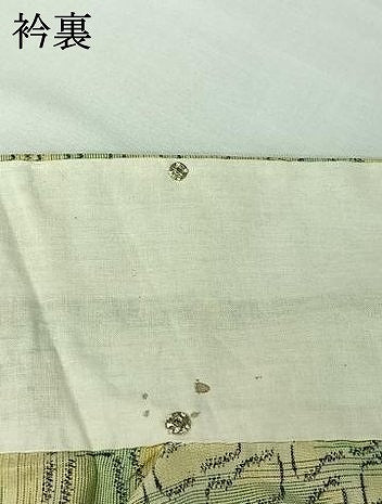 平和屋着物▽上質な紬　単衣　風景文　正絹　逸品　AABI7661jh
