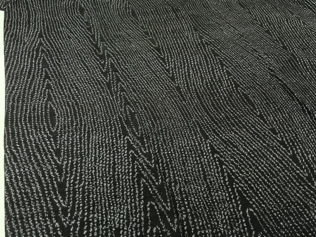 平和屋着物▽上質な紬　単衣　杢目文　正絹　逸品　AABI7666jh