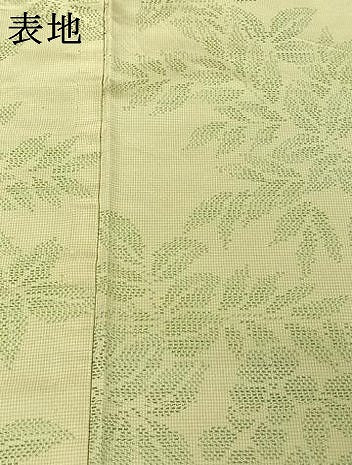 平和屋着物▽本場大島紬　単衣　草葉文　正絹　逸品　AABI7667jh