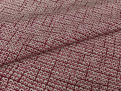 平和屋着物▽上質な小紋　単衣　鹿の子文様　正絹　逸品　AABI7669jh