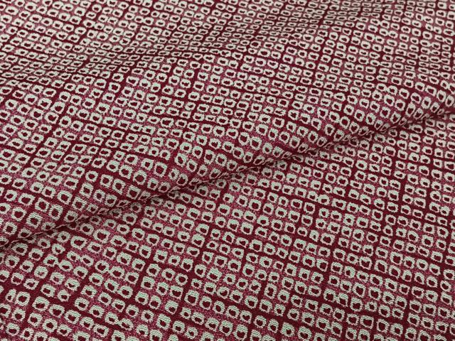 平和屋着物▽上質な小紋　単衣　鹿の子文様　正絹　逸品　AABI7669jh