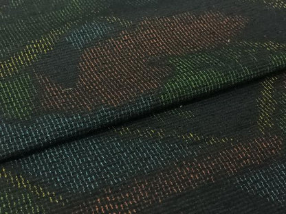 平和屋着物▽上質な紬　単衣　風景文　正絹　逸品　AABI7677jh