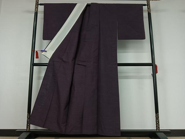 平和屋着物▽上質な紬　単衣　亀甲柄　正絹　逸品　AABI7678jh