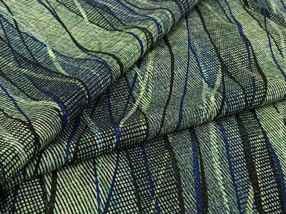 平和屋着物▽上質な小紋　単衣　斜縞　正絹　逸品　AABI7694jh