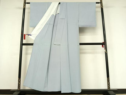 平和屋着物▽上質な小紋　単衣　霞文　暈し染め　正絹　逸品　AABI7701jh