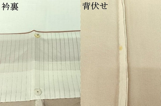 平和屋着物▽訪問着　無双　紗袷　紗×紗　草葉文　金彩　正絹　逸品　AABI7737jh