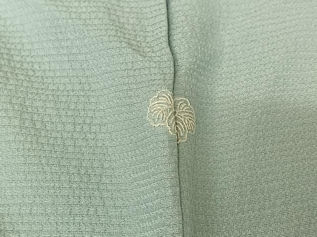 平和屋着物▽上質な色無地　単衣　白藍色　正絹　逸品　AABI7738jh