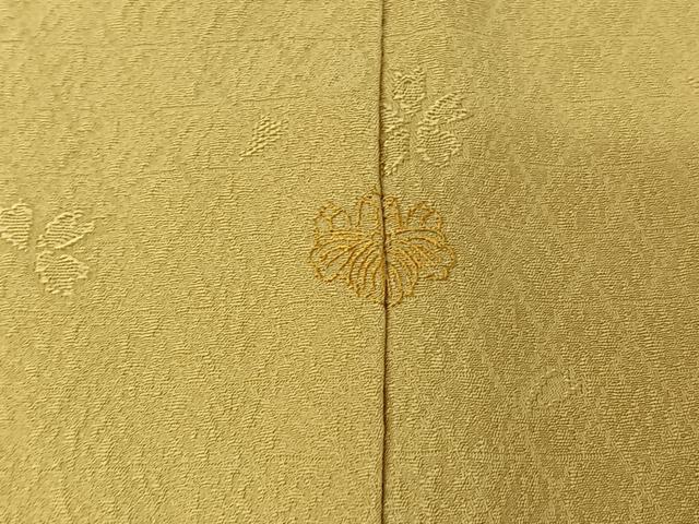 平和屋着物▽上質な色無地　単衣　舞桜地紋　木蘭色　正絹　逸品　AABI7739jh