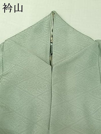 平和屋着物▽上質な色無地　単衣　花菱地紋　千草鼠色　正絹　逸品　AABI7740jh